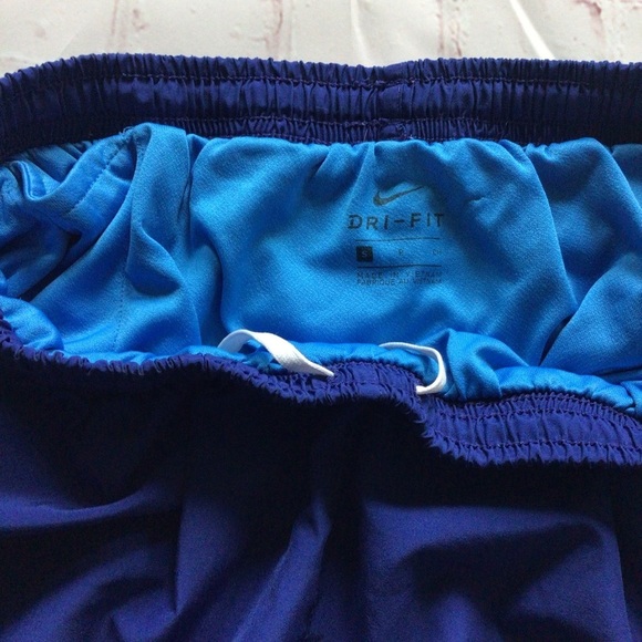 Nike Dri-Fit Blue and White Running Athletic Shorts - Size Small - Picture 3 of 6